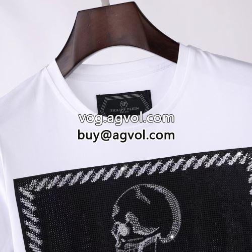 絶対オススメ?2022春夏 半袖Tシャツ フィリッププレインブランド 偽物 通販 フィリッププレイン PHILIPP PLEIN 2色可選