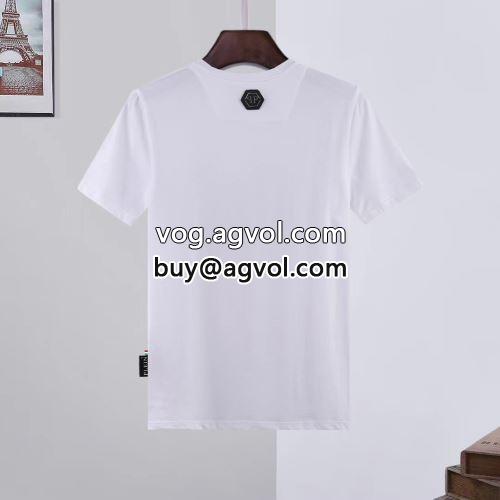 絶対オススメ?2022春夏 半袖Tシャツ フィリッププレインブランド 偽物 通販 フィリッププレイン PHILIPP PLEIN 2色可選