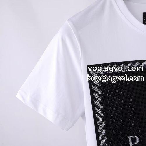 絶対オススメ?2022春夏 半袖Tシャツ フィリッププレインブランド 偽物 通販 フィリッププレイン PHILIPP PLEIN 2色可選