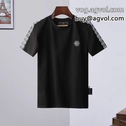 フィリッププレイン PHILIPP PLEIN 2022春夏 今からの季節にピッタリ！ 半袖Tシャツ フィリッププレイン偽物ブランド 2色可選