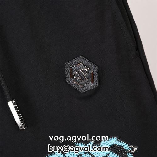肌触りの気持ちい? フィリッププレイン PHILIPP PLEIN 2022春夏 半袖Tシャツ セットアップ上下 PHILIPP PLEINブランドコピー 2色可選