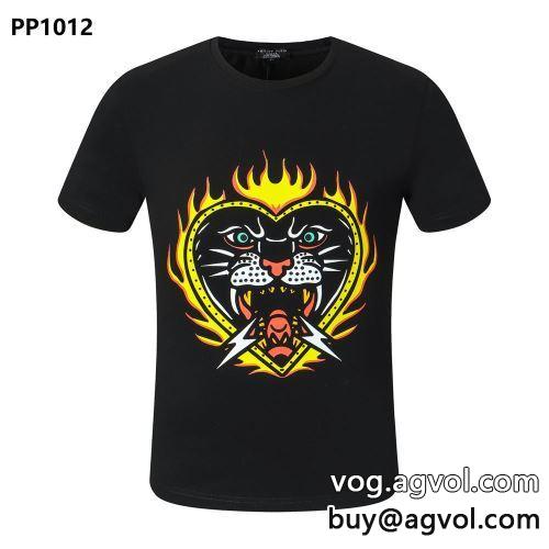 フィリッププレイン PHILIPP PLEIN 抜群の雰囲気が作れる! 2022春夏 半袖Tシャツ PHILIPP PLEINブランド 偽物 通販 脇に継ぎ目のない丸胴ボディーで快適な着心地となっています。 2色可選