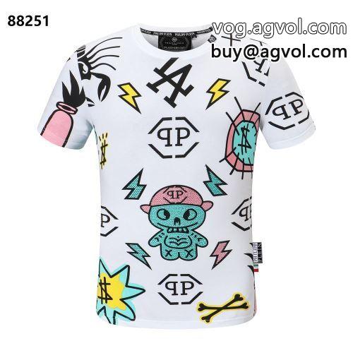 メンズtシャツ  2色可選 ～希少 フィリッププレイン PHILIPP PLEIN 2022春夏 半袖Tシャツ フィリッププレインコピー ブランド