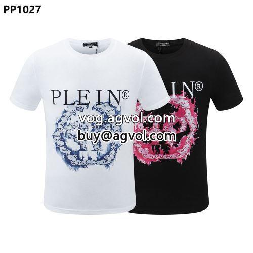 完売品！ フィリッププレイン PHILIPP PLEIN 2022春夏 半袖Tシャツ 綿100％ オシャレ 可愛い かっこいい オリジナルデザイン フィリッププレインブランド 偽物 通販 2色可選