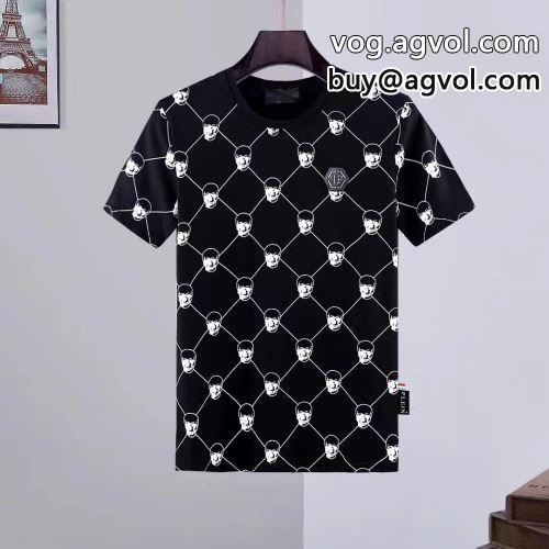 トレンド アメカジ サーフ ストリート 2色可選 大特価 フィリッププレイン PHILIPP PLEIN 2022春夏 半袖Tシャツ フィリッププレインスーパーコピー 激安