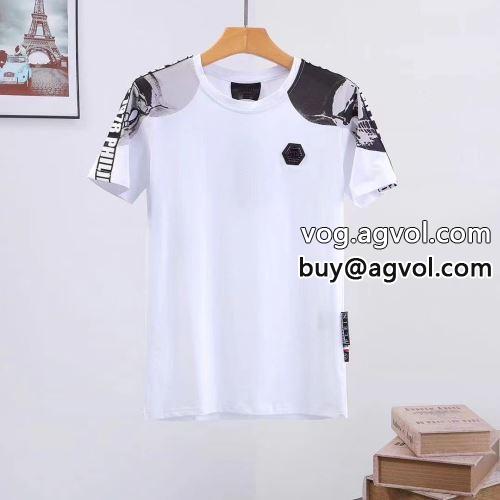 超人気美品◆ 半袖Tシャツ フィリッププレインブランドコピー 柔らかな素材感とさらりとした質感は爽やかで着心地も フィリッププレイン PHILIPP PLEIN 2022春夏 2色可選