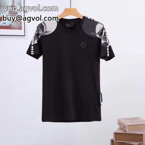 超人気美品◆ 半袖Tシャツ フィリッププレインブランドコピー 柔らかな素材感とさらりとした質感は爽やかで着心地も フィリッププレイン PHILIPP PLEIN 2022春夏 2色可選