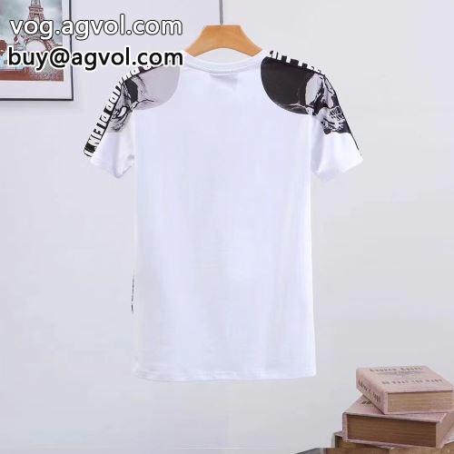 超人気美品◆ 半袖Tシャツ フィリッププレインブランドコピー 柔らかな素材感とさらりとした質感は爽やかで着心地も フィリッププレイン PHILIPP PLEIN 2022春夏 2色可選