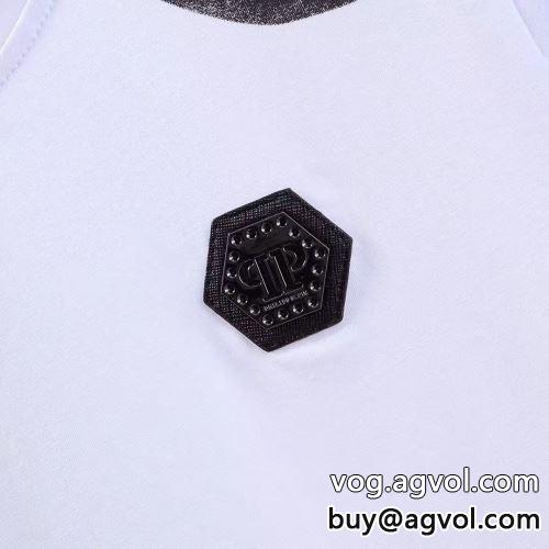 超人気美品◆ 半袖Tシャツ フィリッププレインブランドコピー 柔らかな素材感とさらりとした質感は爽やかで着心地も フィリッププレイン PHILIPP PLEIN 2022春夏 2色可選