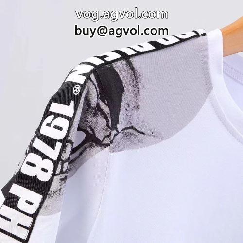 超人気美品◆ 半袖Tシャツ フィリッププレインブランドコピー 柔らかな素材感とさらりとした質感は爽やかで着心地も フィリッププレイン PHILIPP PLEIN 2022春夏 2色可選
