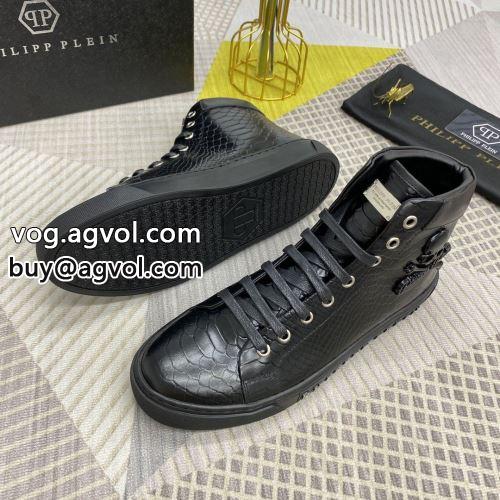 ハイトップシューズ 完売品！フィリッププレイン PHILIPP PLEIN 2022 フィリッププレイン偽物ブランド 足あたりがとても優しい、上質な本革を使っていま