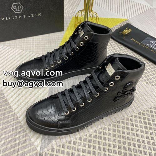 ハイトップシューズ 完売品！フィリッププレイン PHILIPP PLEIN 2022 フィリッププレイン偽物ブランド 足あたりがとても優しい、上質な本革を使っていま