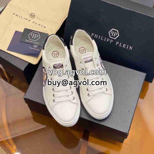 2022 フラットシューズ スニーカー 快適なフォールド感と 首胸ロゴ フィリッププレインスーパーコピー PHILIPP PLEIN