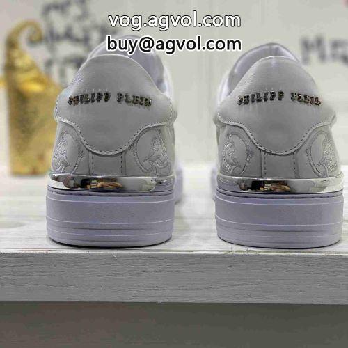 絶大な人気を誇る おしゃれ 厚底 秋冬 2022新作 フラットシューズ スニーカー PHILIPP PLEIN フィリッププレインコピー ブランド 2色可選