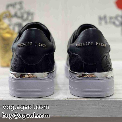 絶大な人気を誇る おしゃれ 厚底 秋冬 2022新作 フラットシューズ スニーカー PHILIPP PLEIN フィリッププレインコピー ブランド 2色可選