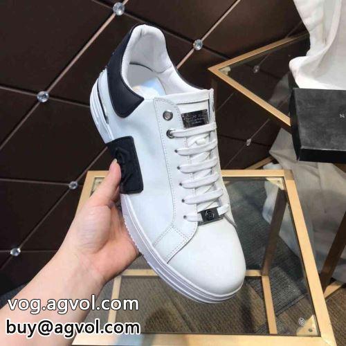 重宝するアイテム 2022 PHILIPP PLEIN フィリッププレインコピーブランド フラットシューズ スニーカー ホールド感のある快適な履き心地を実現 2色可選
