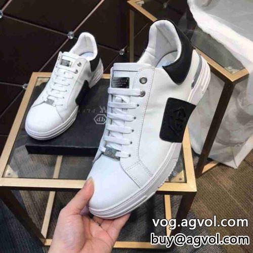 重宝するアイテム 2022 PHILIPP PLEIN フィリッププレインコピーブランド フラットシューズ スニーカー ホールド感のある快適な履き心地を実現 2色可選
