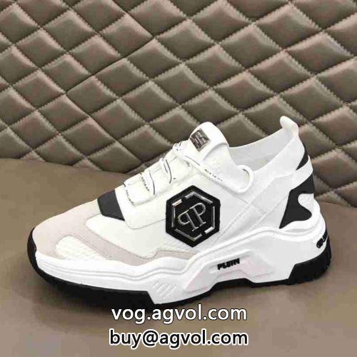 2022 スニーカー 高級感を引き立てる PHILIPP PLEIN フィリッププレイン偽物ブランド アウトソールには耐摩耗性のある頑丈なラバー素材を使用しています 3色可選