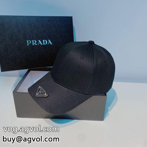 おしゃれに絶大な人気の PRADAコピー キャップ  プラダコピー 小顔効果大 多色可選 2022 つば付き/たれ付