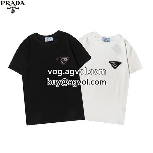  PRADAコピー 2022 完売品 半袖Tシャツ プラダコピー  大人気☆NEW! 2色可選  