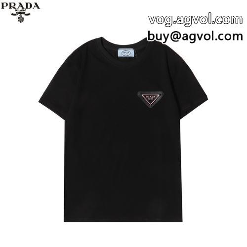 PRADAコピー 2022 完売品 半袖Tシャツ プラダコピー  大人気☆NEW! 2色可選-1