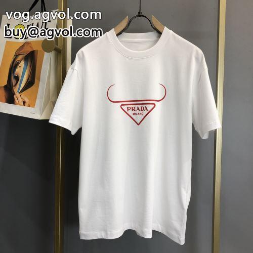 カジュアル PRADAコピー 3色可選 2022 めちゃくちゃお得 半袖Tシャツ   プラダコピー   