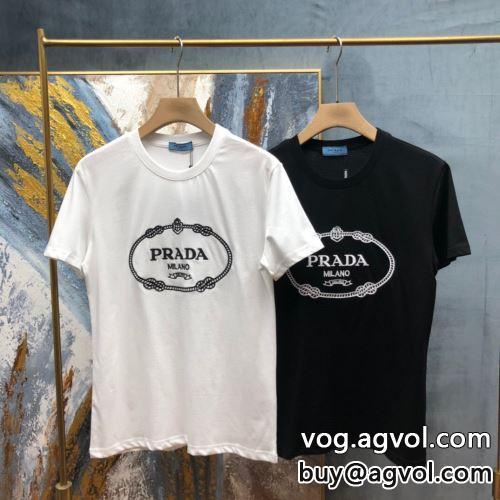 2022 ◆モデル愛用◆ 半袖Tシャツ 2色可選 大特価 プラダコピー PRADAコピー 