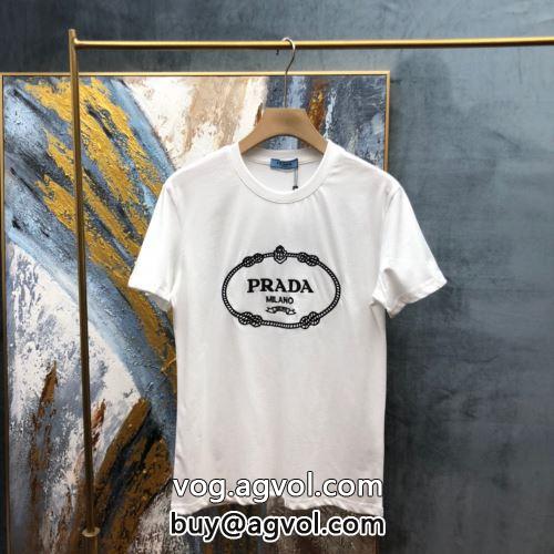 2022 ◆モデル愛用◆ 半袖Tシャツ 2色可選 大特価 プラダコピー PRADAコピー-1