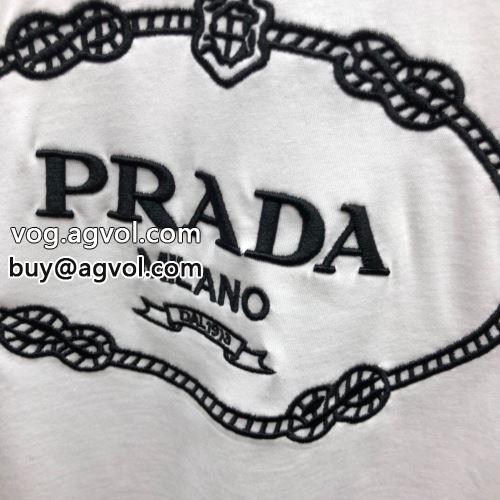 2022 ◆モデル愛用◆ 半袖Tシャツ 2色可選 大特価 プラダコピー PRADAコピー-5