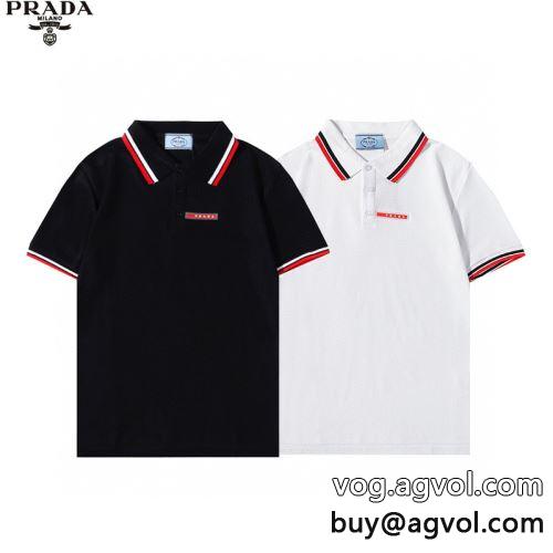 プラダコピー 欧米韓流/雑誌 2色可選 PRADAコピー 2022 着心地満点 半袖Tシャツ   src=
