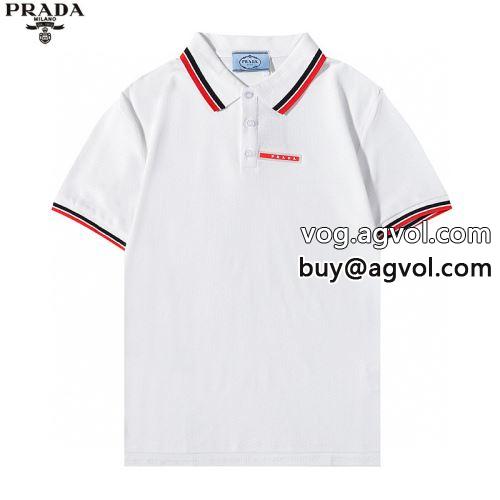 プラダコピー 欧米韓流/雑誌 2色可選 PRADAコピー 2022 着心地満点 半袖Tシャツ-1