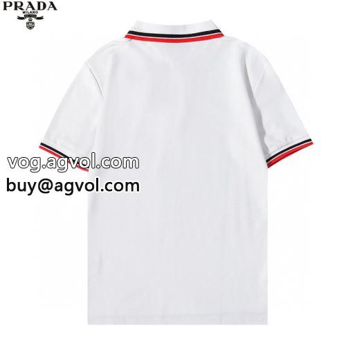 プラダコピー 欧米韓流/雑誌 2色可選 PRADAコピー 2022 着心地満点 半袖Tシャツ-2