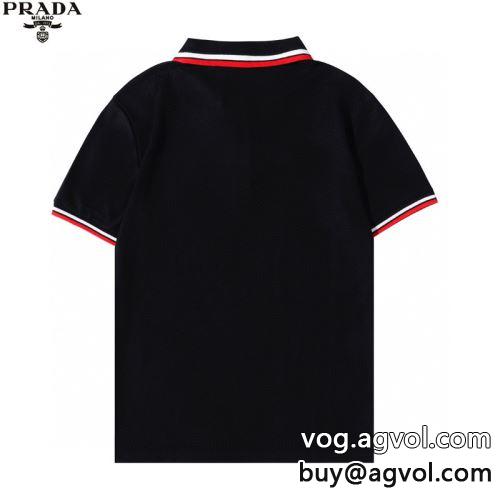 プラダコピー 欧米韓流/雑誌 2色可選 PRADAコピー 2022 着心地満点 半袖Tシャツ-3