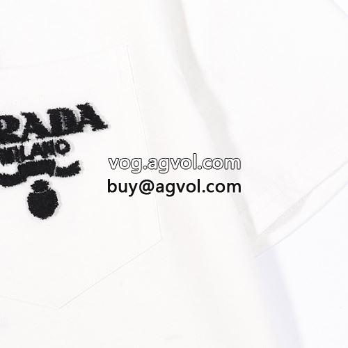 2022 数に限りがある  2色可選  PRADAコピー 自然な肌触り  プラダコピー 半袖Tシャツ-6