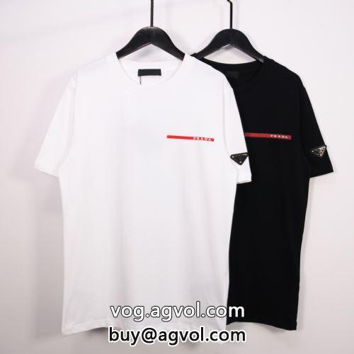  半袖Tシャツ プラダコピー 重宝するアイテム  2022  お買得 2色可選 PRADAコピー  