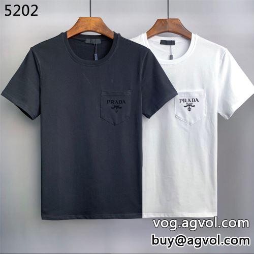  プラダコピー 快適な着心地 2色可選 PRADAコピー 高品質 2022 半袖Tシャツ 