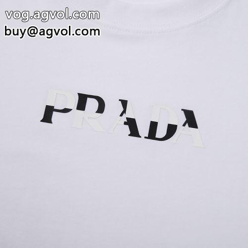 柔らかい手触り PRADAコピー 半袖Tシャツ プラダコピー 超人気美品◆ 2色可選  2022-6