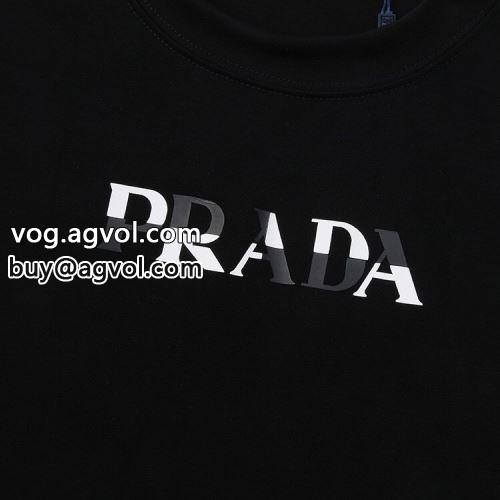 柔らかい手触り PRADAコピー 半袖Tシャツ プラダコピー 超人気美品◆ 2色可選  2022-7