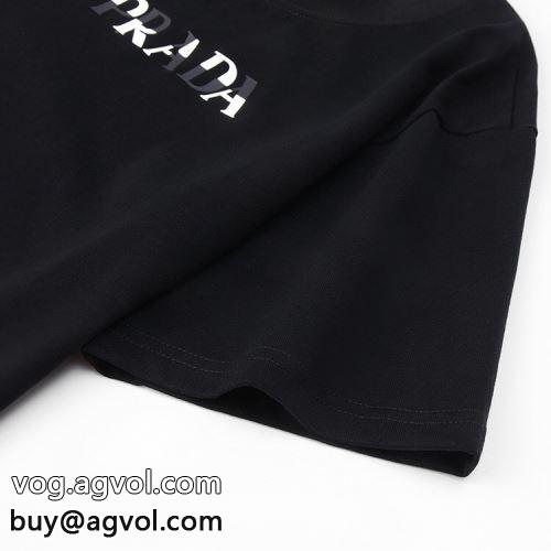 柔らかい手触り PRADAコピー 半袖Tシャツ プラダコピー 超人気美品◆ 2色可選  2022-8