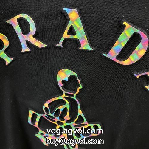 2022 2色可選 プラダコピー カジュアル PRADAコピー 存在感◎ 半袖Tシャツ-5