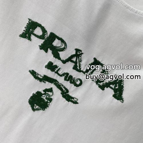 自然な肌触り 2色可選 PRADAコピー 2022 半袖Tシャツ プラダコピー 快適-3