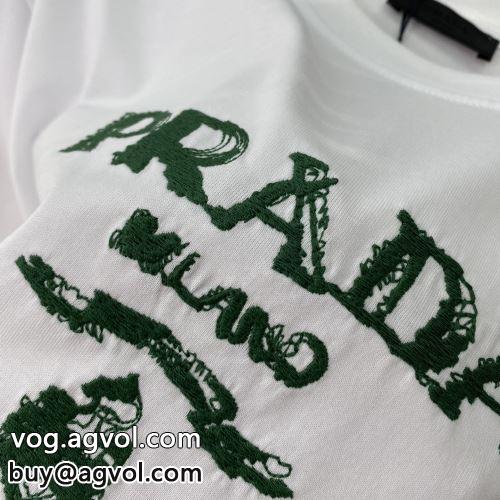 自然な肌触り 2色可選 PRADAコピー 2022 半袖Tシャツ プラダコピー 快適-4