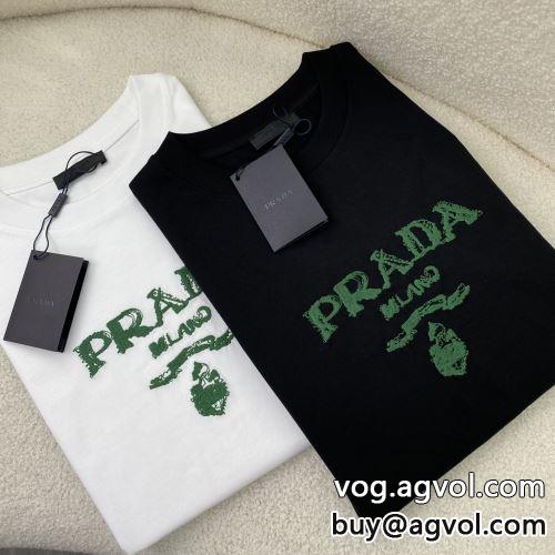 自然な肌触り 2色可選 PRADAコピー 2022 半袖Tシャツ プラダコピー 快適-5