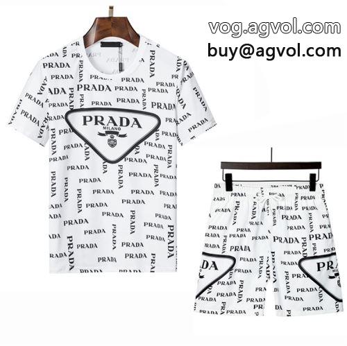 プラダコピー 落ち着いた感覚 上下セット 2022 半袖Tシャツ 2色可選 PRADAコピー-1
