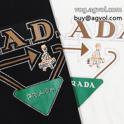 大好評 スタイルアップ効果 2色可選 プラダコピー  2022 PRADAコピー 半袖Tシャツ-4