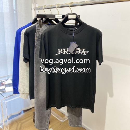  PRADAコピー 半袖Tシャツ 人気 ランキング  2022  しわになりにくい プラダコピー 2色可選    