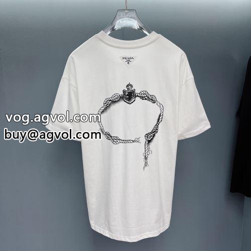 人気が爆発  プラダコピー 2色可選 2022 半袖Tシャツ 高級感ある PRADAコピー-4