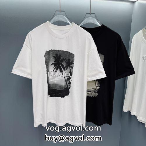  2022 着心地満点 【激安】 半袖Tシャツ PRADAコピー 2色可選 プラダコピー     