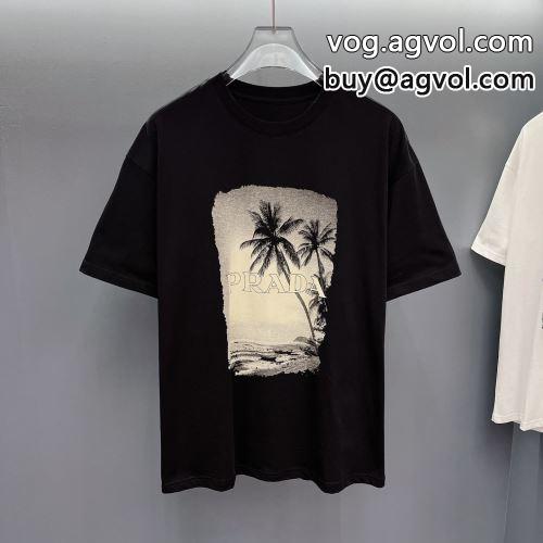 2022 着心地満点 【激安】 半袖Tシャツ PRADAコピー 2色可選 プラダコピー-1