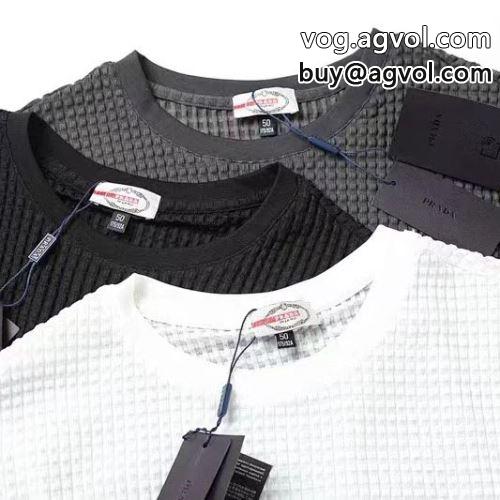 シンプル 3色可選 2022 プラダコピー 半袖Tシャツ プレゼントに  PRADAコピー-1